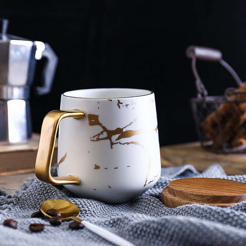 Gilded Magic Marble Mugs