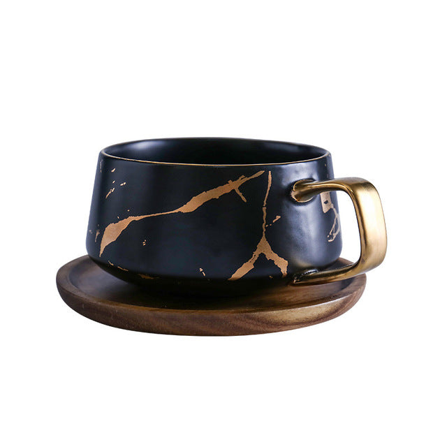 Gilded Magic Marble Mugs