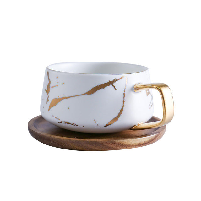 Gilded Magic Marble Mugs