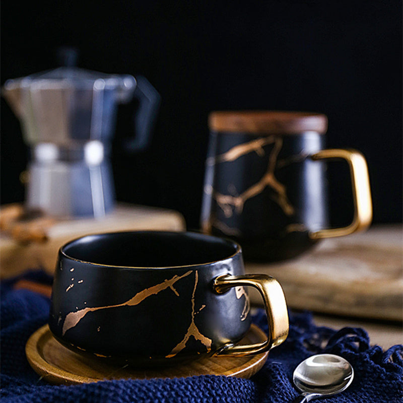 Gilded Magic Marble Mugs