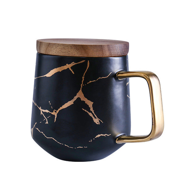 Gilded Magic Marble Mugs