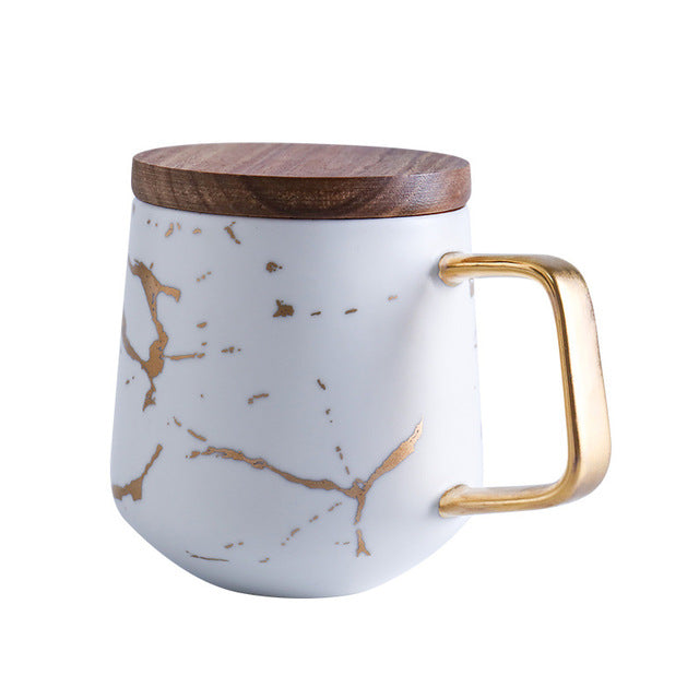 Gilded Magic Marble Mugs